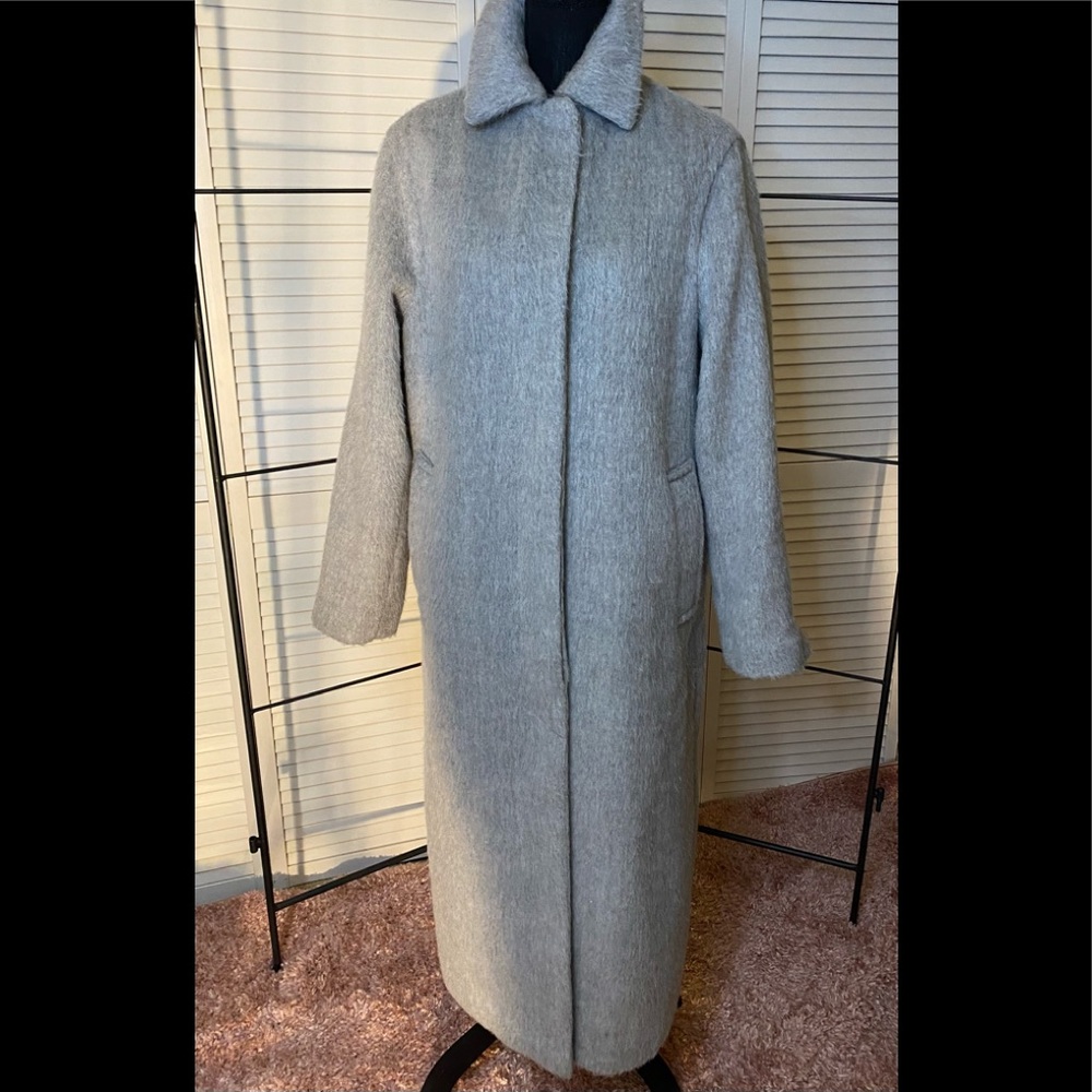 Gray long coat by ASOS, oversized Size 4